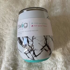 Swig Life Marble Insulated Hot Pot - Black and White